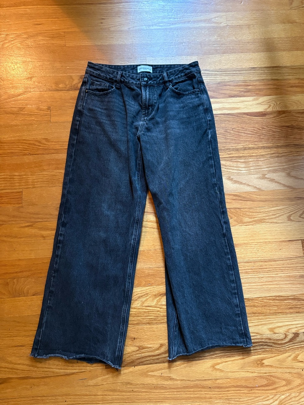 Princess Polly Black Wide-Leg Jeans